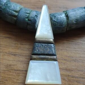 Elegant Cream and Green Necklace